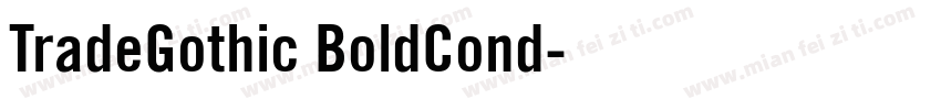 TradeGothic BoldCond字体转换